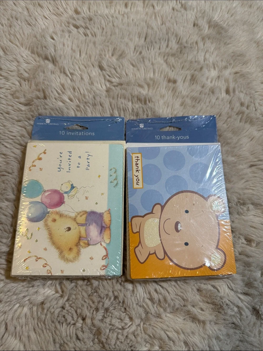 ✨American Greeting Cute Bear Baby Shower Invitations and Thank You Cards✨